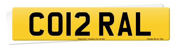 Registration number CO12 RAL